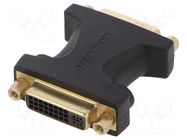 Adapter; DVI-I (24+5) socket,both sides; black VENTION