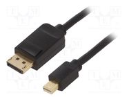 Cable; DisplayPort 1.2; DisplayPort plug,mini DisplayPort plug VENTION