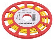 Markers; Marking: 3; 1.3÷3mm; PVC; yellow; -30÷80°C; leaded; CLI C WEIDMÜLLER