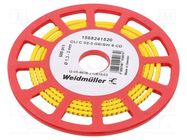 Markers; Marking: 6; 1.3÷3mm; PVC; yellow; -30÷80°C; leaded; CLI C WEIDMÜLLER