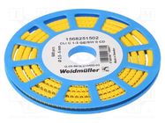 Markers; Marking: 0; 2.5÷5mm; PVC; yellow; -30÷80°C; leaded; CLI C WEIDMÜLLER