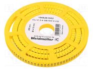 Markers; Marking: 0; 4÷10mm; PVC; yellow; -30÷80°C; leaded; CLI C WEIDMÜLLER