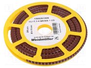 Markers; Marking: 1; 4÷10mm; PVC; brown; -30÷80°C; leaded; CLI C WEIDMÜLLER