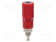 Connector: 4mm banana; socket; 36A; red; nickel plated; -20÷80°C DONAU ELEKTRONIK