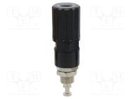 Connector: 4mm banana; socket; 36A; black; nickel plated; -20÷80°C DONAU ELEKTRONIK