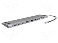 Hub USB; USB 3.0,USB 3.2; grey; 0.22m LOGILINK