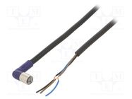 Connection lead; M8; PIN: 3; angled; 5m; plug; 0.5A; XS3; -10÷65°C OMRON