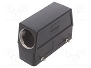 Enclosure: for HDC connectors; Han® M; size 24B; zinc alloy; IP65 HARTING