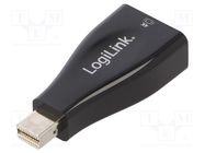 Adapter; DisplayPort 1.2,HDCP 1.3; black LOGILINK