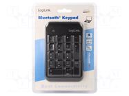 Keyboard; black; wireless; 10m; Bluetooth: 5.1 LOGILINK