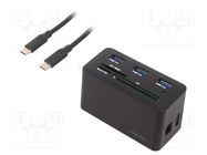 Docking station; Power Delivery (PD),USB 3.2; 0.6m; black LOGILINK