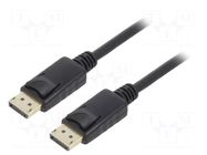 Cable; DisplayPort plug,both sides; 1m; black; DisplayPort 1.2 LOGILINK