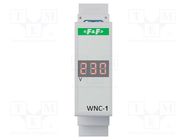 Voltmeter; digital,mounting; 80÷500V; for DIN rail mounting; LED F&F