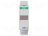 Voltmeter; digital,mounting; 80÷500V; for DIN rail mounting; LED F&F