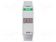 Voltmeter; digital,mounting; 80÷500V; for DIN rail mounting; LED F&F