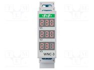 Voltmeter; digital,mounting; 80÷500V; for DIN rail mounting F&F