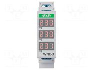 Voltmeter; digital,mounting; 80÷500V; for DIN rail mounting F&F