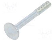 Screw; with double fins,with flange nut; M6x50; 1; Head: flat 