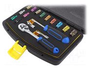 Wrench-set; socket spanner; 1/4"; 17pcs. C.K