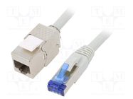 Extender RJ45; S/FTP; 6a; stranded; Cu; LSZH; grey; 20m; 26AWG LOGILINK