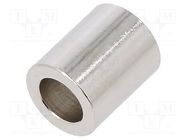 Spacer sleeve; 12mm; cylindrical; brass; nickel; Out.diam: 10mm DREMEC