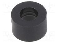 Spacer sleeve; cylindrical; polyamide; L: 5mm; Øout: 8mm; black DREMEC