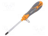 Screwdriver; PZ2; Overall len: 220mm; Blade length: 100mm BETA