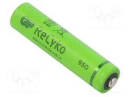 Re-battery: Ni-MH; AAA,R3; 1.2V; 950mAh; ReCyko+; bulk,industrial GP