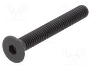 Screw; M4x30; Head: countersunk; hex key; HEX 2,5mm; steel BOSSARD