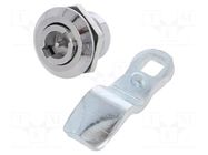 Lock; cast zinc; 10mm; Kind of insert bolt: double-bit insert ELESA+GANTER