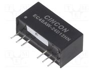 Converter: DC/DC; 5/6W; Uin: 9÷36V; Uout: 12VDC; Uout2: -12VDC; SIP8 CINCON