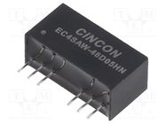 Converter: DC/DC; 5/6W; Uin: 18÷75V; Uout: 5VDC; Uout2: -5VDC; SIP8 CINCON