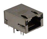 RJ45 JACK, R/A, 8P8C, 1PORT, SHLD