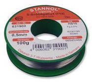 SOLDER WIRE, 95.5/3.8/0.7, 0.5MM, 100G