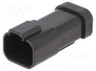 Connector: wire-wire; plug; male; PX0; for cable; PIN: 4; black; IP68 