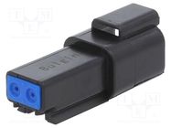 Connector: wire-wire; plug; male; PX0; for cable; PIN: 2; black; IP68 BULGIN