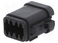 Connector: wire-wire; plug; female; PX0; for cable; PIN: 8; black 