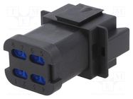 Connector: wire-wire; plug; male; PX0; for cable; PIN: 8; black; IP68 