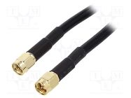 Cable; 0.5m; SMA male,both sides; black; 50Ω MFG