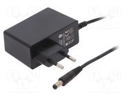 Power supply: switching; mains,plug-in; 24VDC; 1A; 24W; Plug: EU POS