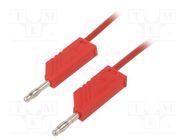 Test lead; 60VDC; 16A; with 4mm axial socket; Len: 2m; red HIRSCHMANN T&M