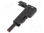 Connector: 4mm banana; plug; 30A; 60VDC; black; insulated; 2.5mm2 HIRSCHMANN T&M