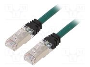 Patch cord; S/FTP,TX6A™ 10Gig; 6a; stranded; Cu; LSZH; green; 5m PANDUIT