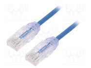 Patch cord; TX6-28™,U/UTP; 6; stranded; Cu; LSZH; blue; 5m; 28AWG PANDUIT