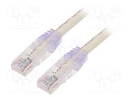 Patch cord; TX6A™ 10Gig,U/UTP; 6a; wire; Cu; PVC; white; 2m; 24AWG PANDUIT