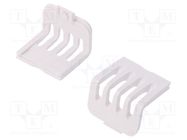 Stopper; ABS; white; vented; 10pcs. KRADEX