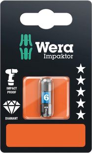 840/1 IMP DC SB Impaktor bits, 1 x 6.0x25, Wera