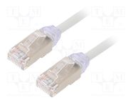 Patch cord; F/UTP,TX6A-28™; 6a; wire; Cu; LSZH; grey; 0.5m; 28AWG PANDUIT