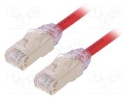 Patch cord; F/UTP,TX6A-28™; 6a; wire; Cu; LSZH; red; 2m; 28AWG PANDUIT