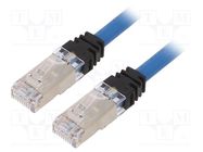 Patch cord; S/FTP,TX6A™ 10Gig; 6a; stranded; Cu; LSZH; blue; 1m PANDUIT